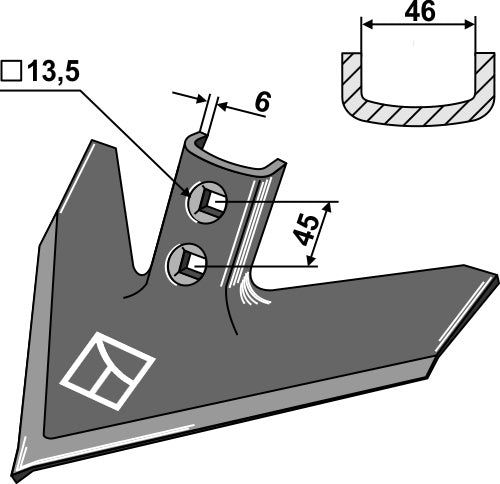 Gänsefußschar 254 mm