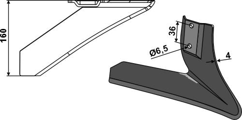 Winkelmesser - links - 160mm