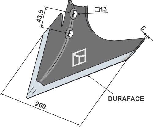 Hackschar 260mm - Duraface