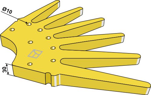 Fingersternsegment Ø700mm - mittelhart
