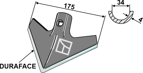 Hackschar 175mm - DURAFACE