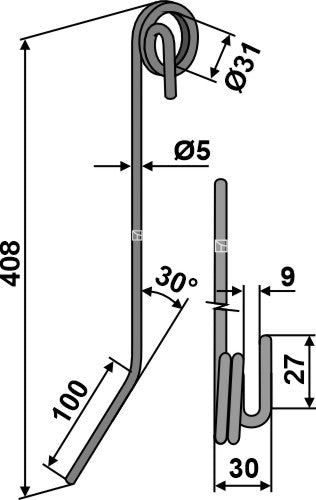 Striegelzinken Ø5mm