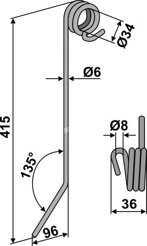 Striegelzinken Ø6 mm