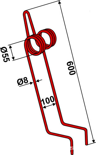 Striegelzinken Ø8mm
