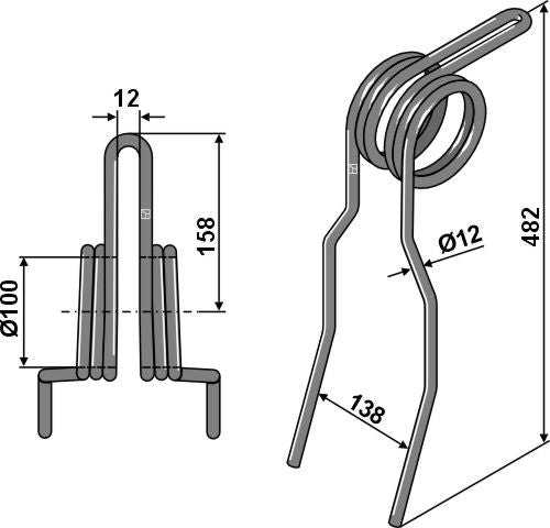 Striegelzinken Ø12mm