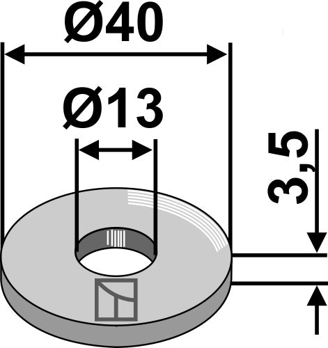 Unterlegscheibe Ø40x3,5xØ13