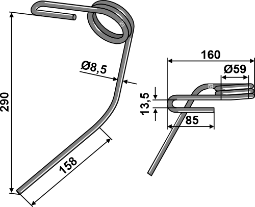 Striegelzinken Ø12mm