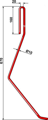 Striegelzinken Ø10mm