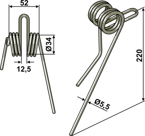 Striegelzinken Ø5,5mm