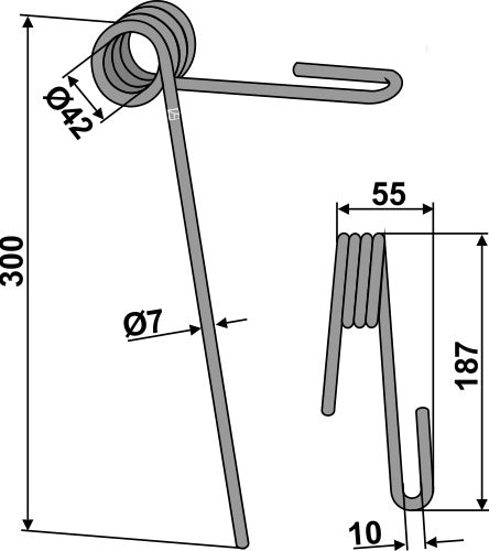 Striegelzinken Ø7 mm
