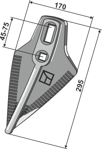 Gänsefußschar 170 mm - Hartmetallbeschichtet
