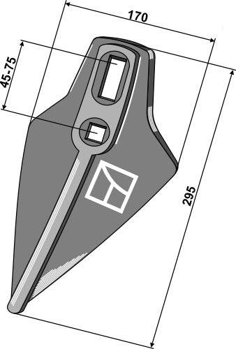 Gänsefußschar 170 mm
