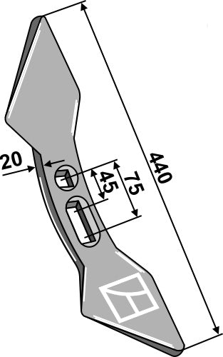 Doppelherzschar 440 mm