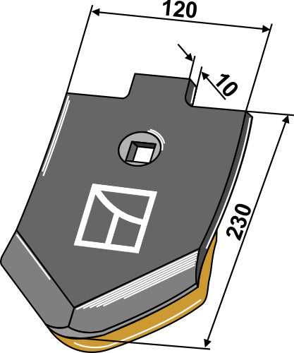 Scharspitze - Hartmetallbeschichtet - unterseitig