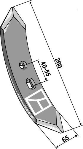 Grubberschar MF 260 mm