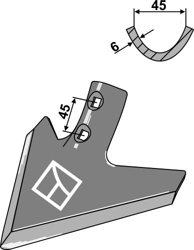 Gänsefußschar 260 mm