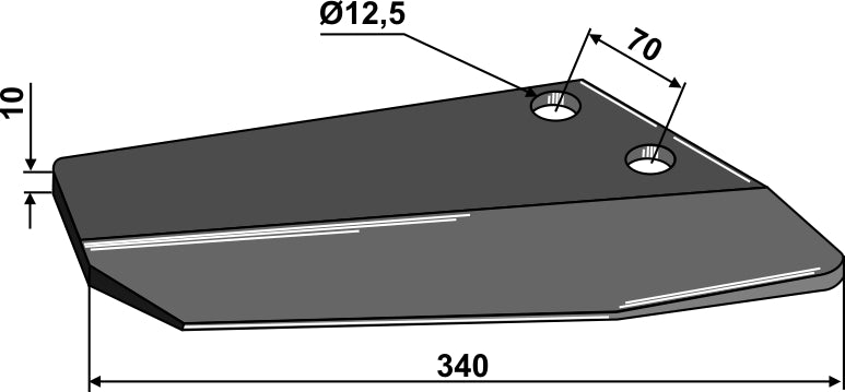 Ersatzflügel für Lemken Smaragd - rechts
