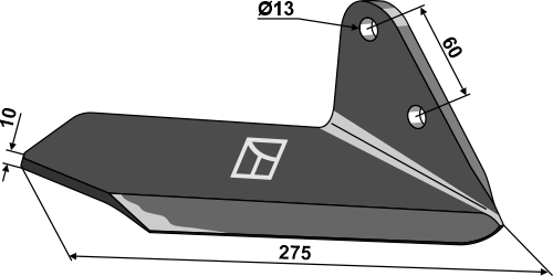 Flügelschar 275mm - rechts