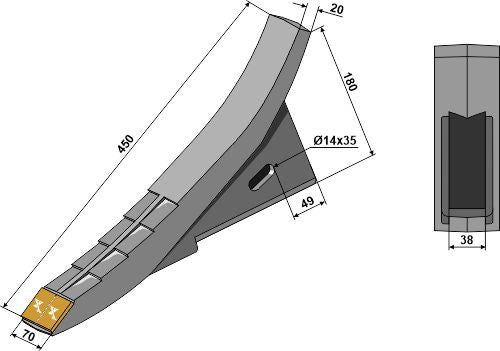 Scharspitze - Hartmetall vgl. MKOA00165 - E05610S