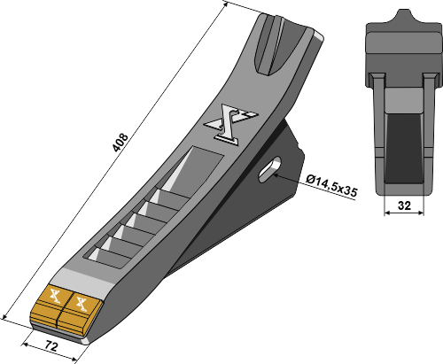 Scharspitze - Hartmetall vgl. E06080S / MKOA00360