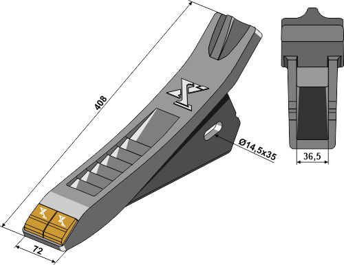 Scharspitze - Hartmetall vgl. E0510S / MKOA00167 / MKOA00358