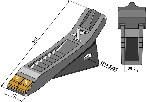 Scharspitze - Hartmetall vgl. E08378S / MKOA00176
