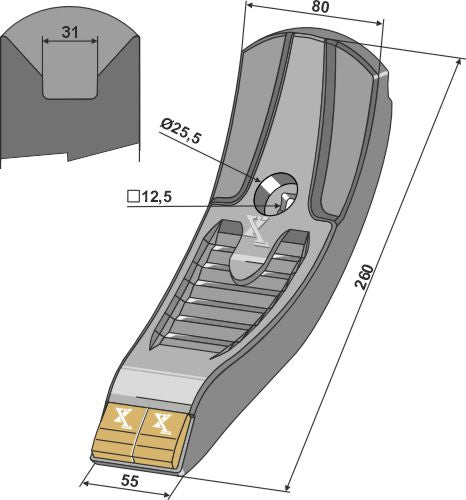 Scharspitze 8050 - Hartmetall Karat