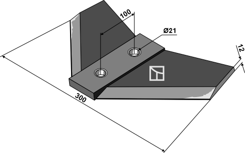 Flügelschar 300mm für Amazone Tiefenlockerer TL, passend für Original-Teilenummer 78103107