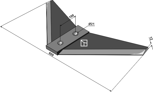 Flügelschar 600mm für Amazone TL, passend für Flügelschar OEM-Nr. 6481010