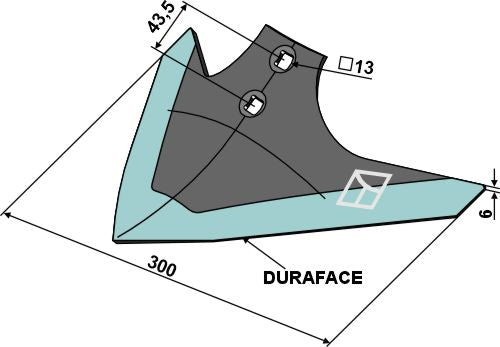 Hackschar 300mm - DURAFACE
