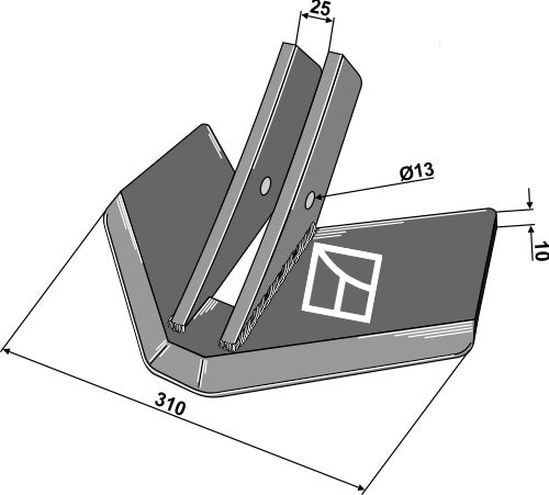 Flügelschar 310 mm