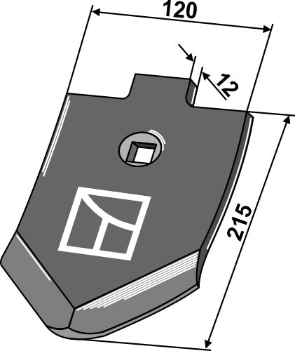 Scharspitze 120 mm - Lemken Smaragd / Topas