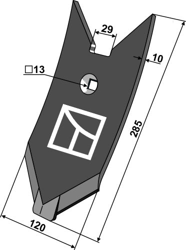 Scharspitze 120 mm - Lemken Karat