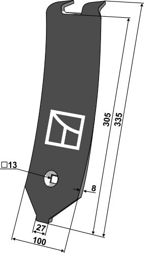 Leitblech 100x8 mm - Lemken Karat / Kristall