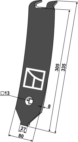 Leitblech 80x8 mm - Lemken Karat