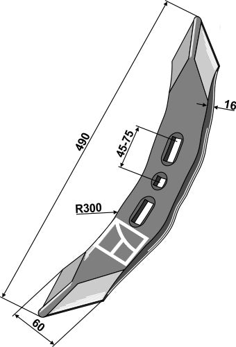 Schmalschar 60 mm u.A. für Köckerling Vario Grubber (Vgl. 506008)