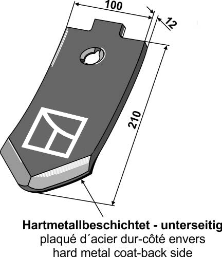 Scharspitze 100 mm - Kerner Komet - beschichtet