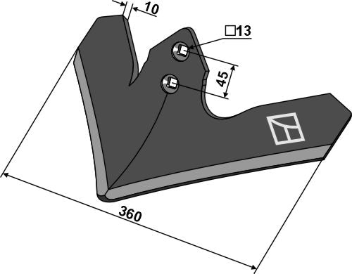 Gänsefussschar 360 für die flache Bodenbearbeitung