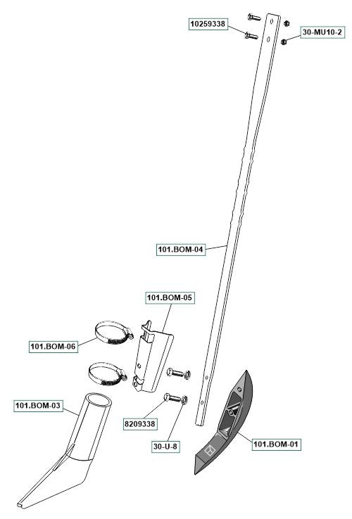 Bomech Gülle-Schleppschuh - Präzises Ersatzteil für Schleppschuhverteiler