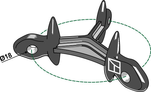 Wieseneggenstern - Lochkreis 202 mm