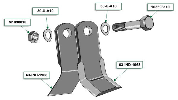 Y-Messer 106x35mm