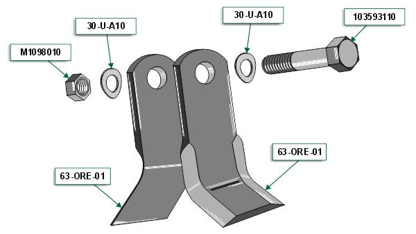 Y-Messer 103x30mm