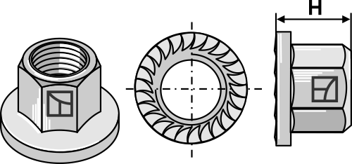 50 Stück Bundmutter - M10x1,5