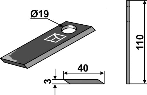 Rotorklinge 110x40mm