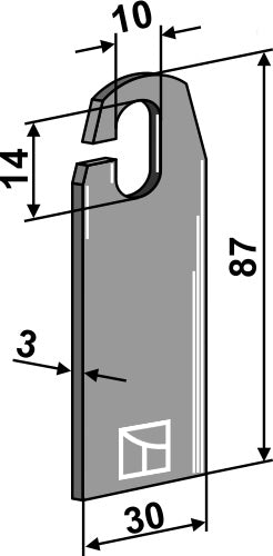Vertikutiermesser 87x30mm