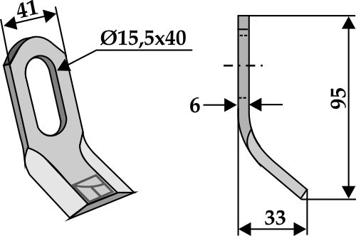 Y-Messer 95x41mm