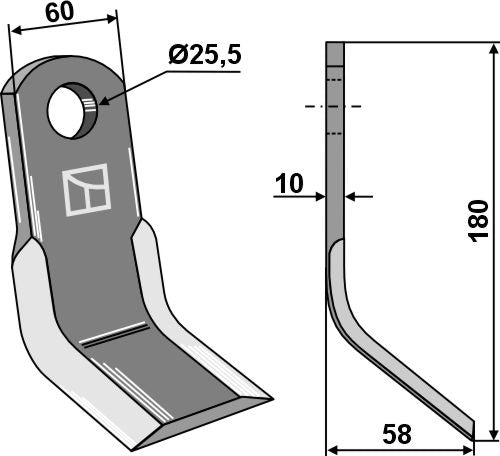 Y-Messer 180x60mm