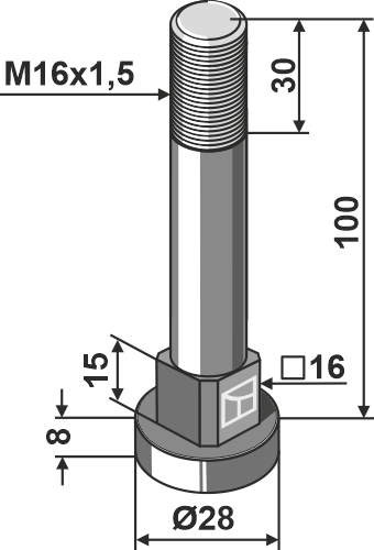 Schraube M16x1,5 - 10.9