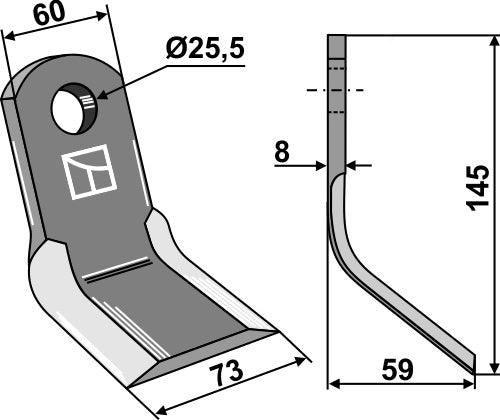 Y-Messer 145x60mm