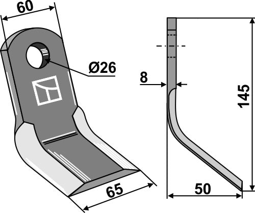 Y-Messer 145x60mm - Neues Modell